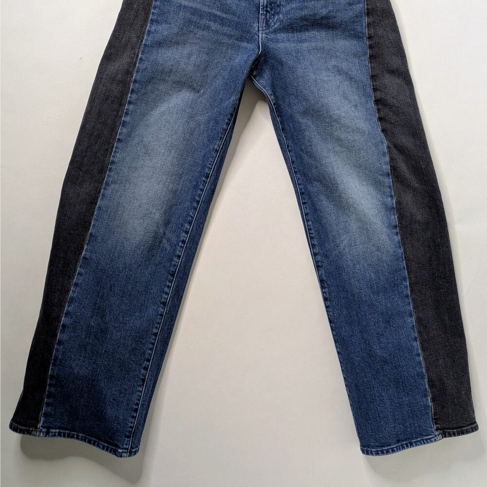 MOTHER Superior Half Pipe Flood 27 Black Blue Two Tone 98% Cotton Premium Denim - Picture 7 of 16